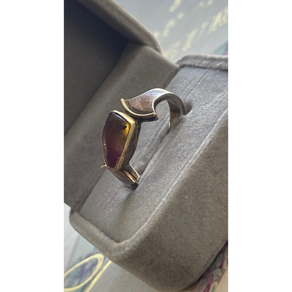 Silver multi stone ring